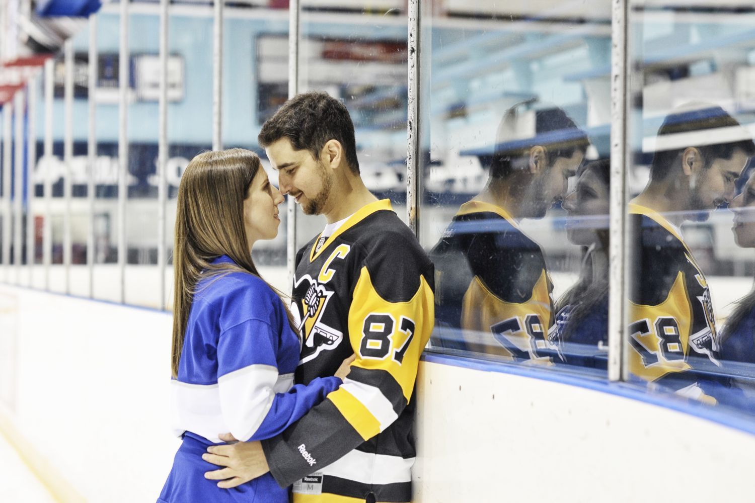 Hockey couples engagment