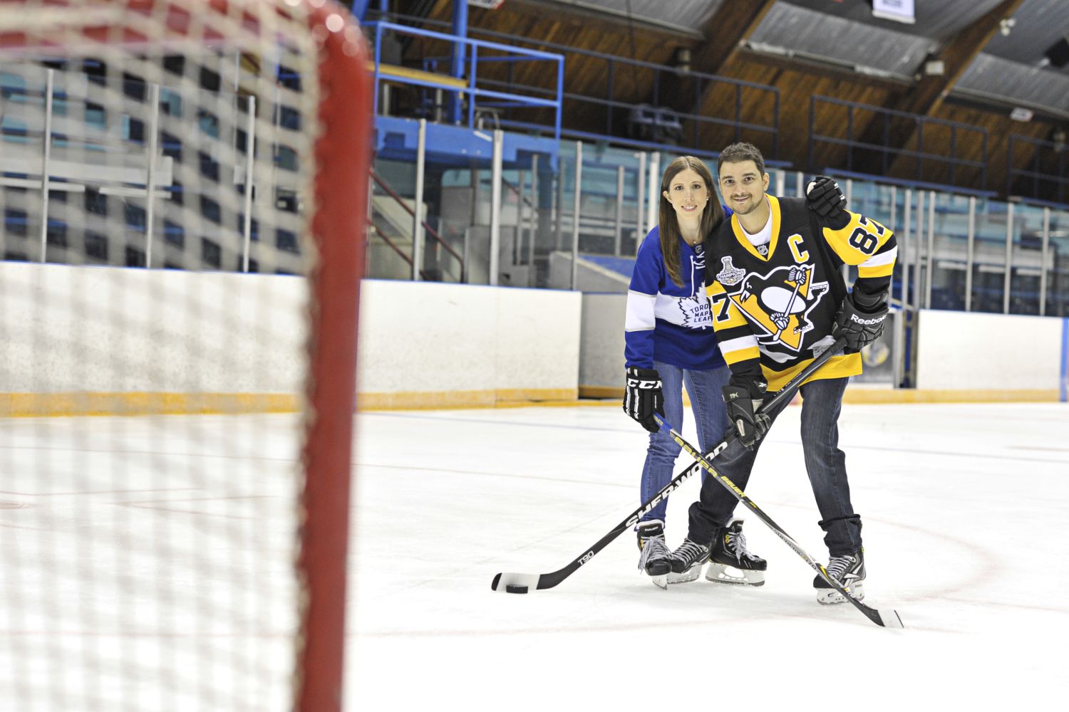 Hockey couples engagment